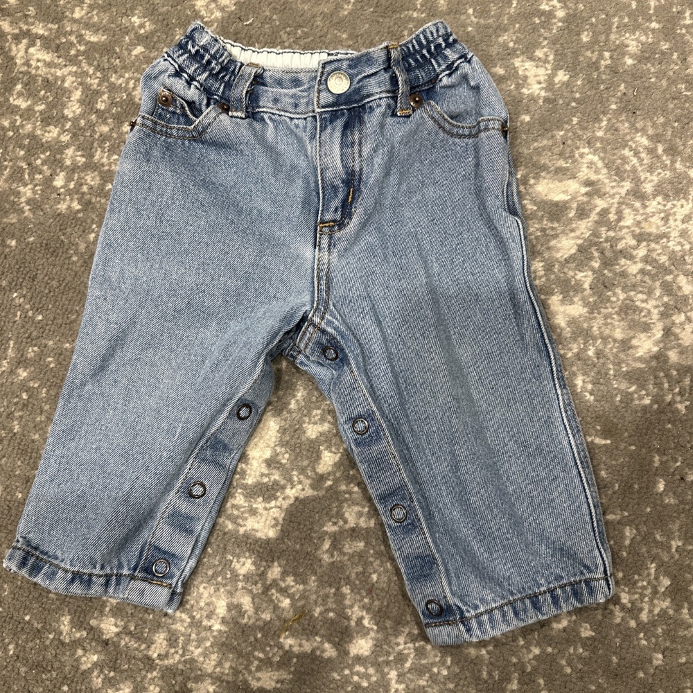 Vintage Classic Baby Gap Toddler 6-12 Month Boys Light Wash Blue Jeans